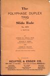 K+E Polyphase Duplex Trig Manual